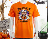 Funny Halloween Bullsheet T-shirt Cow Ghost Pun Tee Trick Or Treat Top